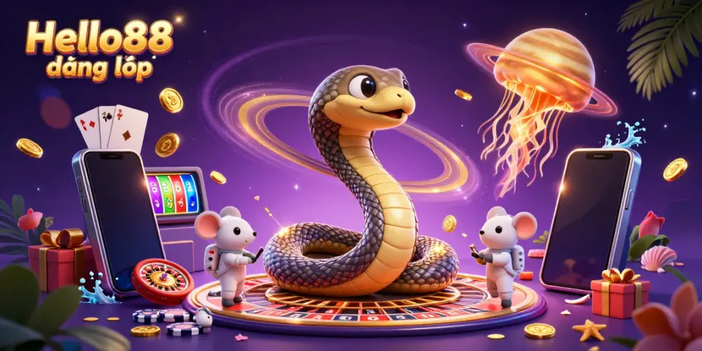Engage in Hello88 đăng nhập with vibrant 3D casino characters and exciting gaming elements.
