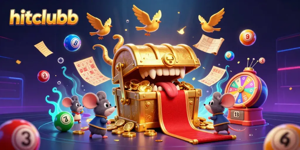 Experience the excitement and riches of hitclubb with a vibrant, detailed casino scene bringing luck and fun.