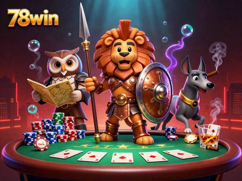 Engage with exhilarating poker action at 78win featuring iconic characters and thrilling game elements.