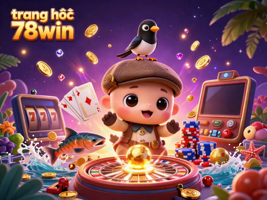 Experience exciting gameplay with trang chủ 78win as vibrant characters engage in classic gambling fun.