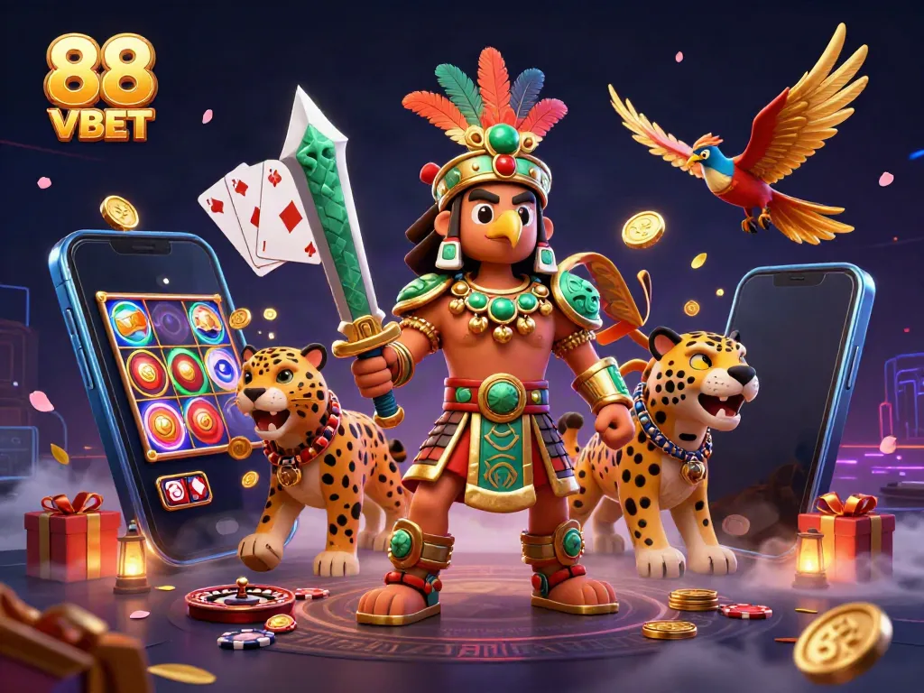 Engage with the thrilling 88 VBET casino adventure featuring vibrant Aztec warriors and interactive games.