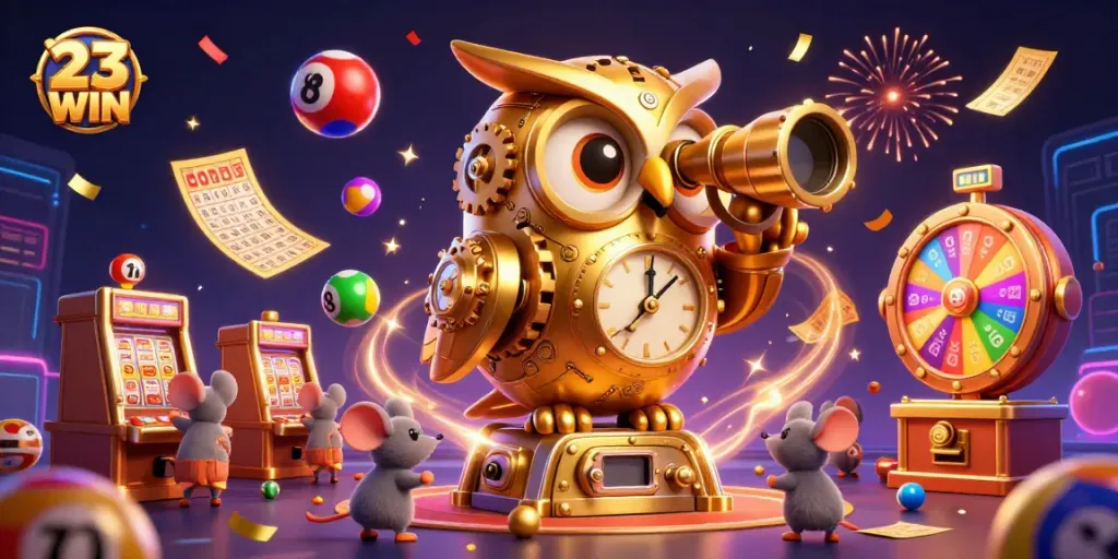 Experience winning excitement with the vibrant 23 WIN casino scene featuring dynamic game elements.
