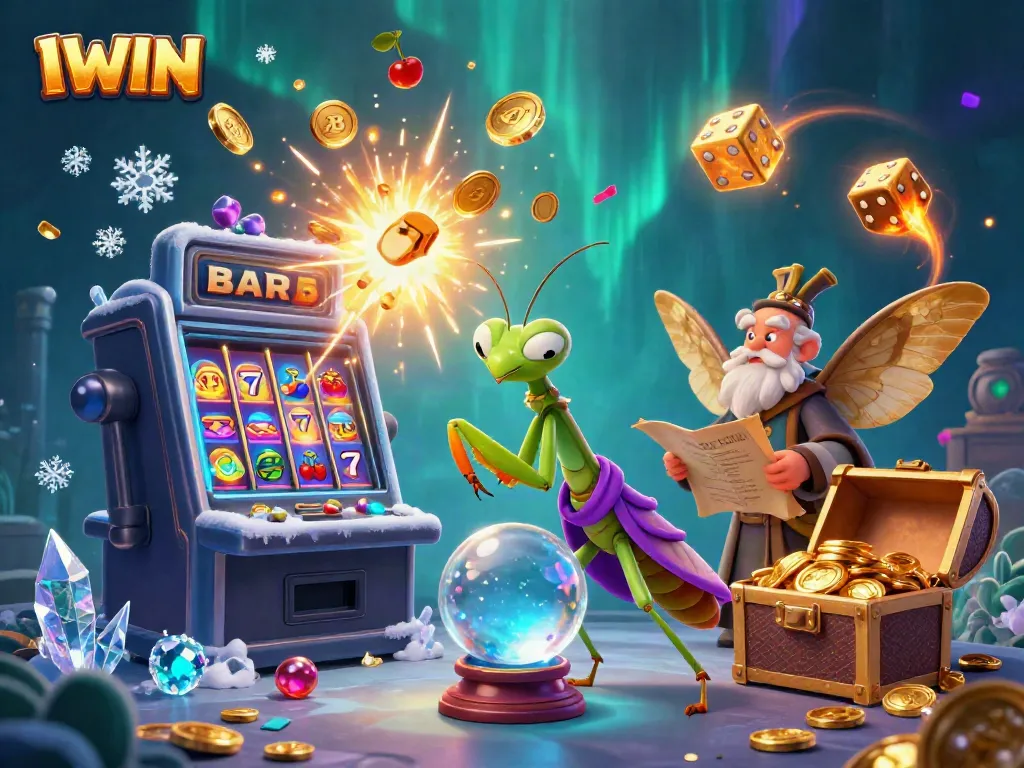 IWIN features vibrant online casino entertainment with a mystical theme showcasing a fortune teller and a librarian.
