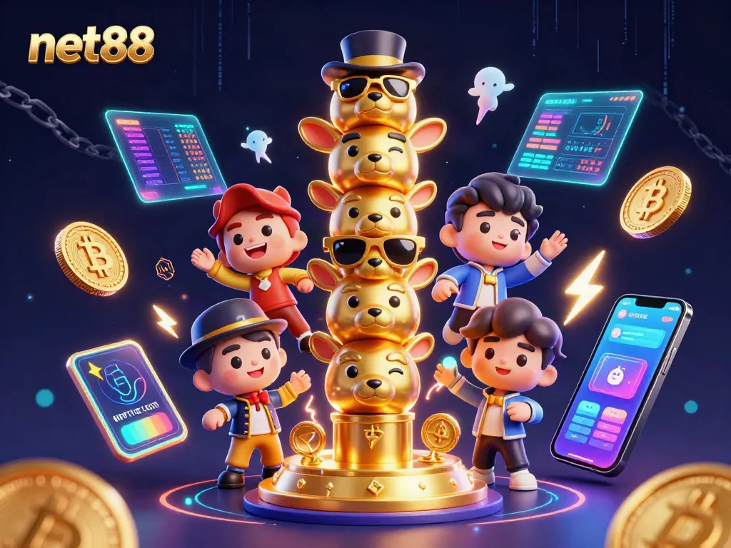Engage in thrilling bets with net88 featuring a vibrant casino-themed illustration.