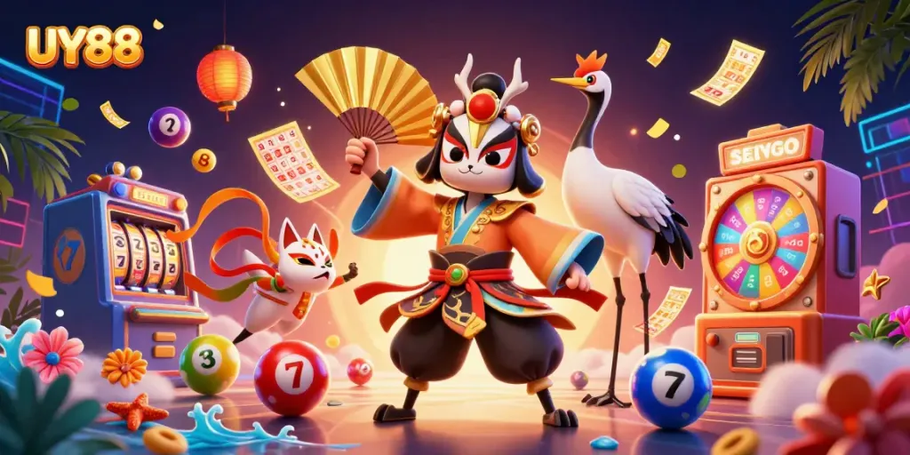 Experience thrilling wins at UY88 with engaging 3D casino elements and characters.