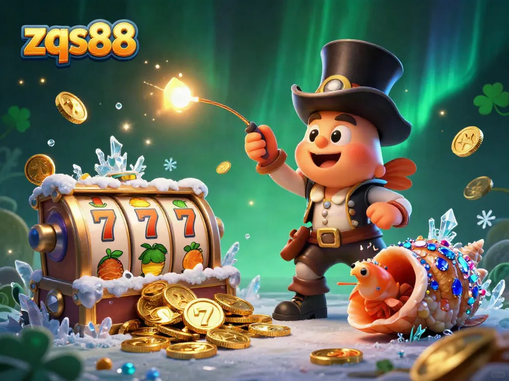 Engage in exciting gaming at zqs88 with vibrant slot machines and treasure-filled characters.