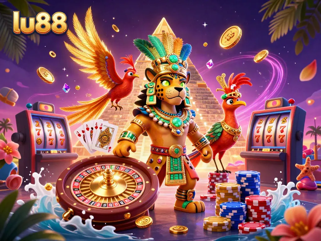 Experience thrilling gameplay at lu88 with vibrant casino elements and dynamic characters.