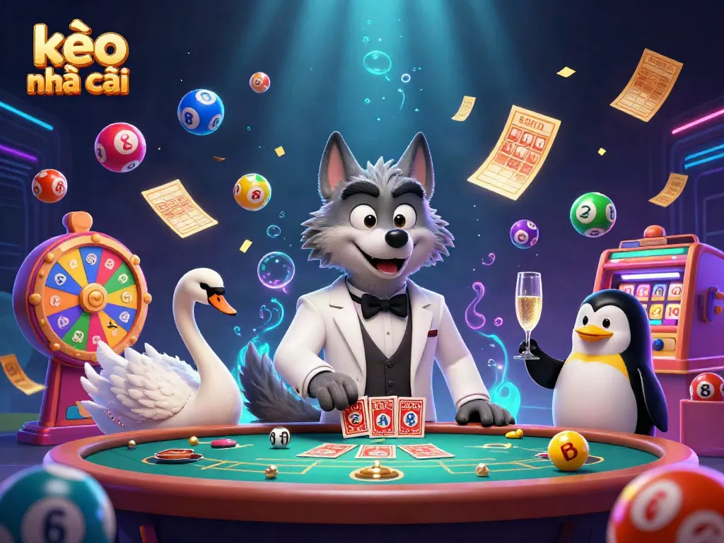 Experience exciting kèo nhà cái action in this vibrant scene featuring dynamic elements of gambling.