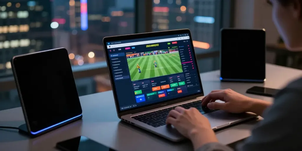 Interactive online betting experience on https://zbet.cymru/ with user engaged in live sports betting.