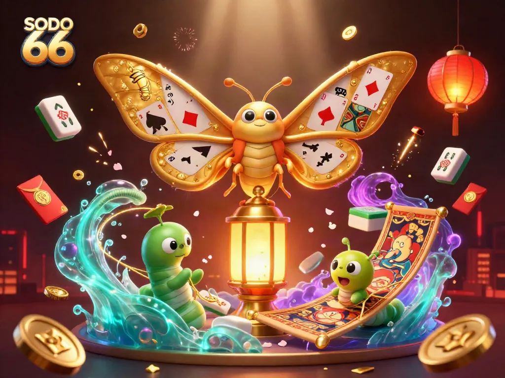 SODO 66 captivates players with vibrant casino-themed illustrations and thematic gaming elements.